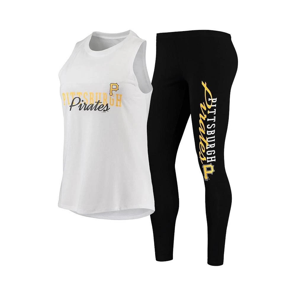 商品Concepts Sport|Women's White, Black Pittsburgh Pirates Sonata Tank Top and Leggings Set,价格¥296,第1张图片