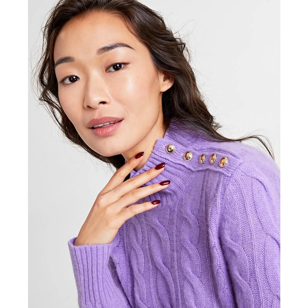 商品Charter Club|Women's 100% Cashmere Mock Neck Sweater, Created for Macy's,价格¥627,第3张图片详细描述