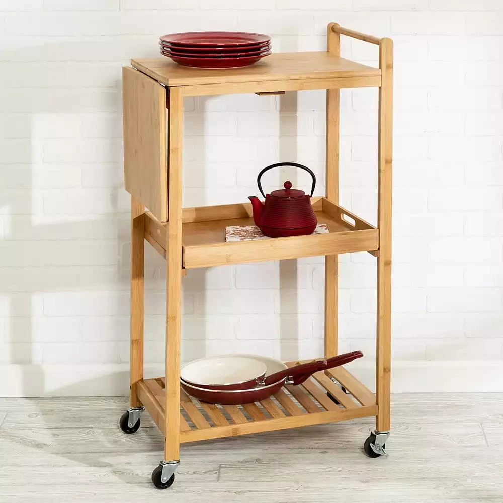 38" Bamboo Rolling Kitchen Cart 商品