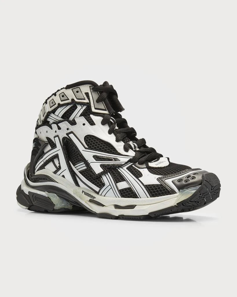 商品Balenciaga|Men's Caged Mesh High-Top Runner Sneakers,价格¥10418,第2张图片详细描述