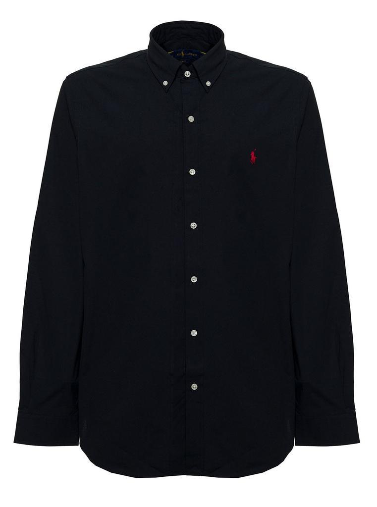 商品Ralph Lauren|Black Cotton Poplin Shirt with Logo,价格¥1008,第1张图片