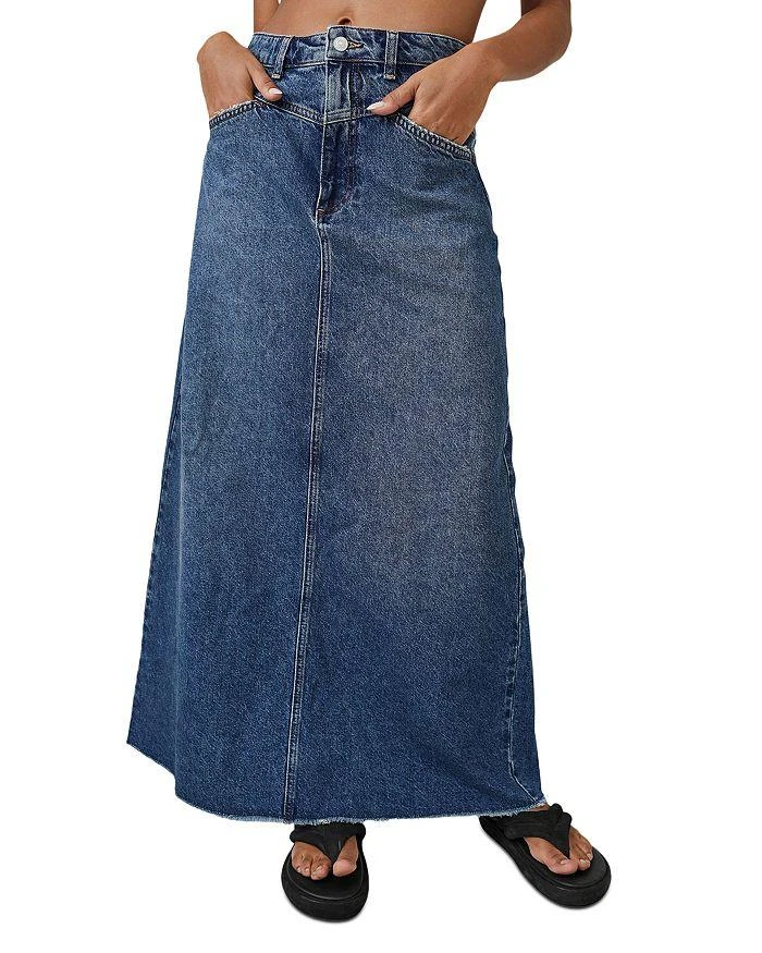 商品Free People|Come As You Are Denim Maxi Skirt,价格¥693,第1张图片