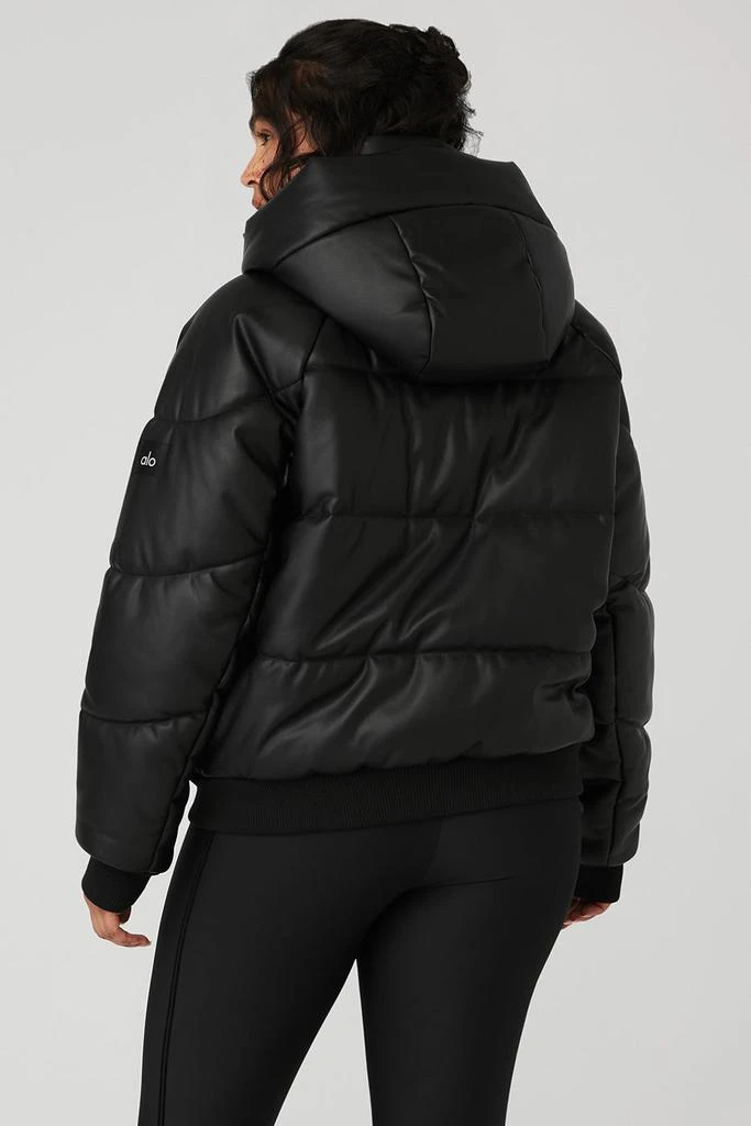 Faux Leather Boss Puffer - Black 商品