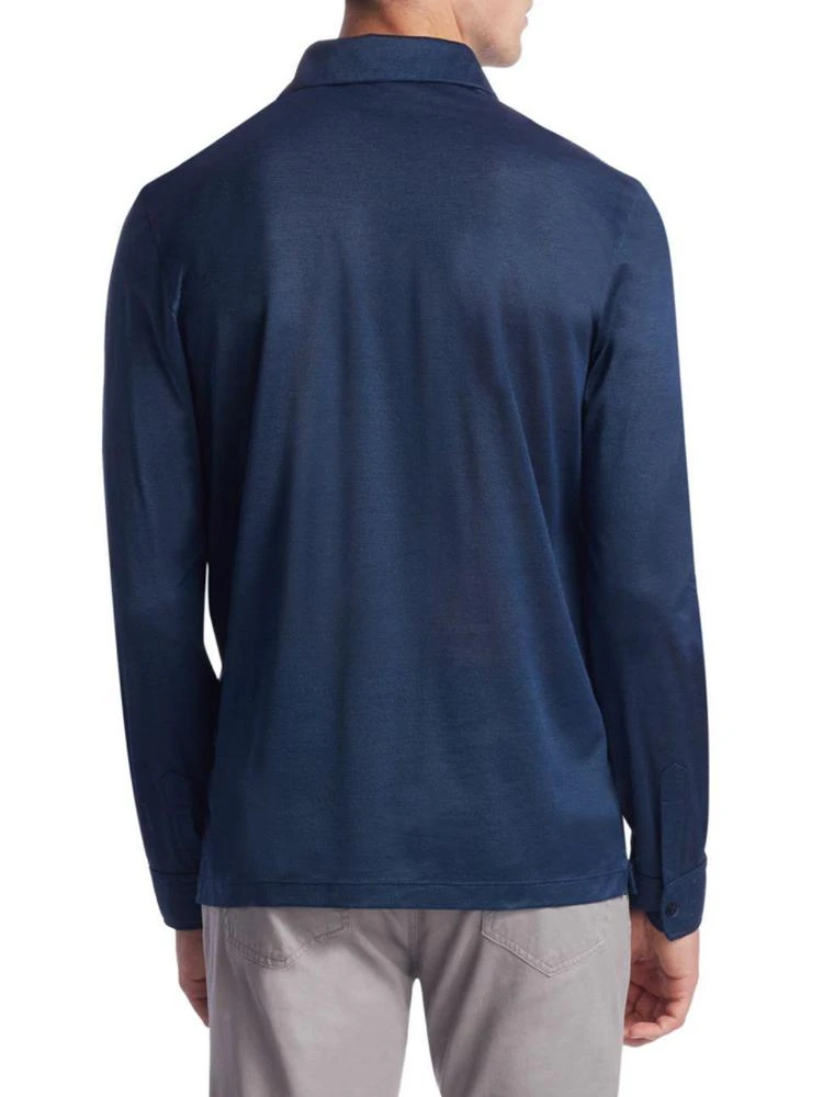 商品Saks Fifth Avenue|COLLECTION Long-Sleeve Fancy Cotton Polo,价格¥743,第2张图片详细描述