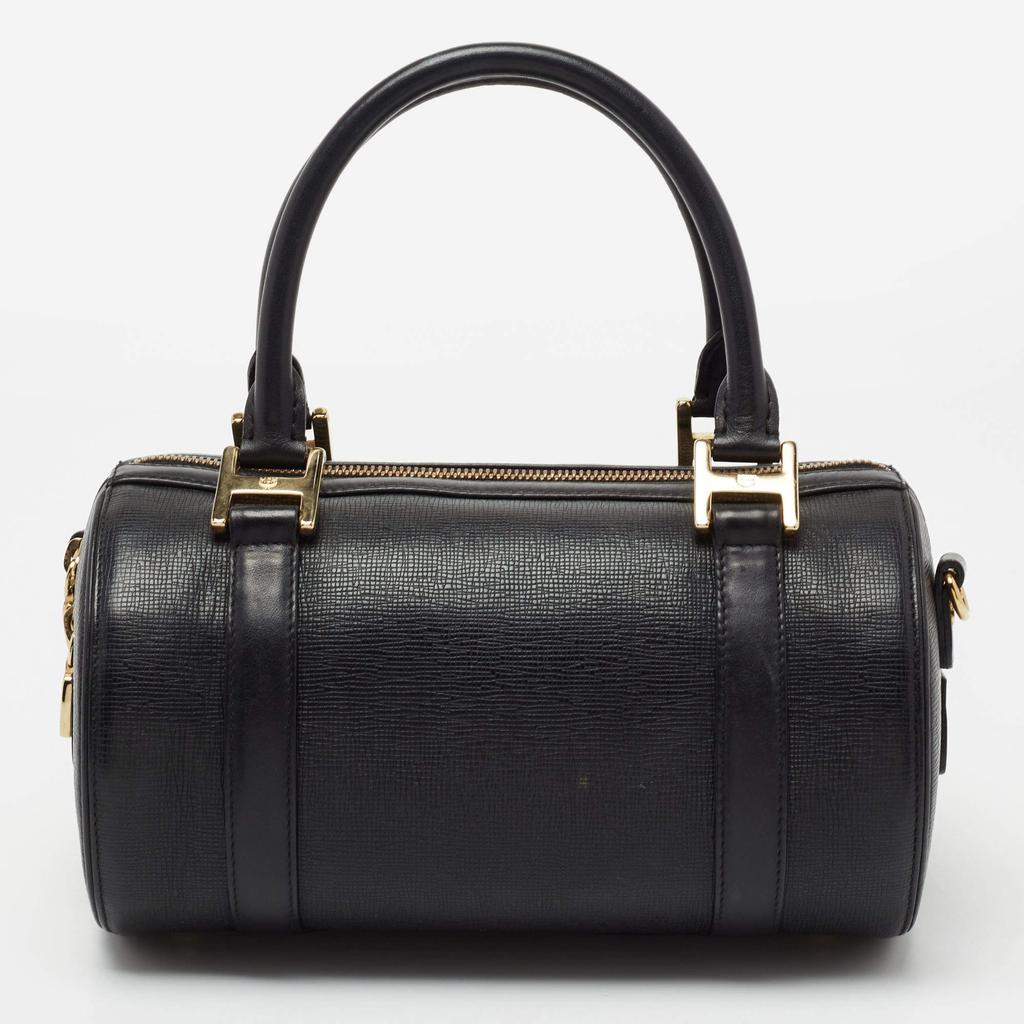 MCM Black Leather Studded Boston Bag商品第4张图片规格展示