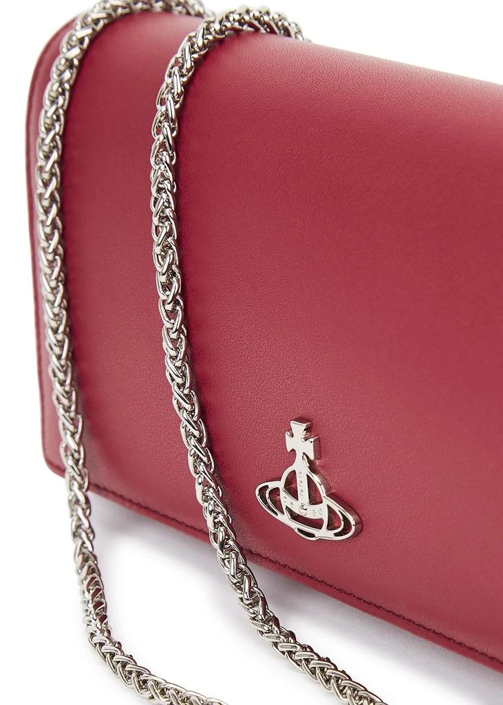 商品Vivienne Westwood|Red leather wallet-on-chain,价格¥1517,第3张图片详细描述