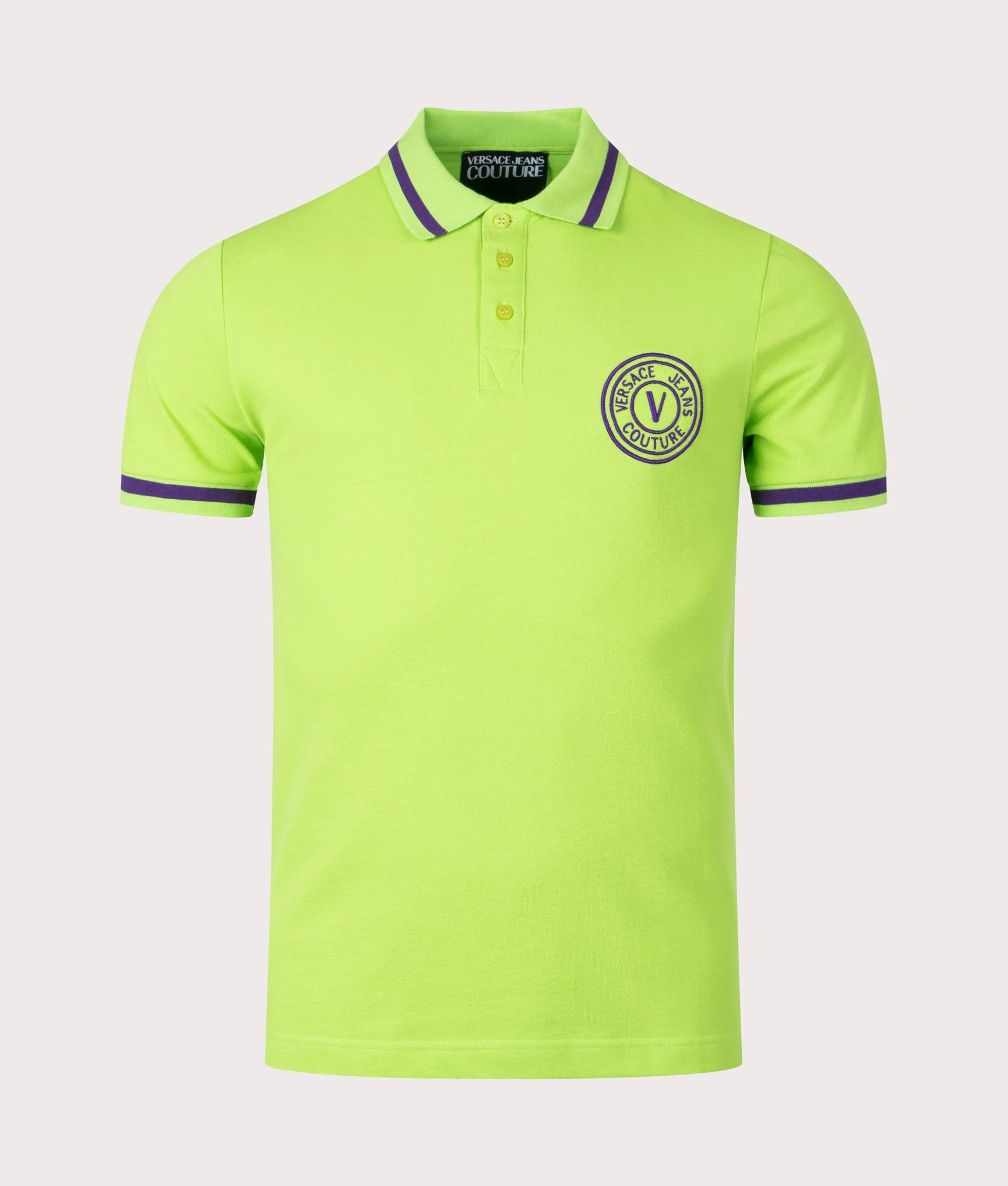 商品[国内直发] Versace|VERSACE JEANS 绿色男士Polo衫 74GAGT07-CJ01T-110,价格¥956,第1张图片
