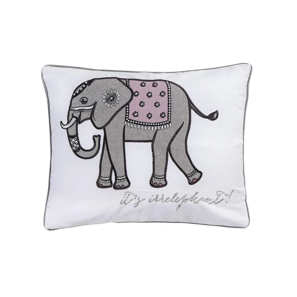商品Levtex|Rachelle Elephant Embroidered Decorative Pillow, 14" x 18",价格¥596,第1张图片