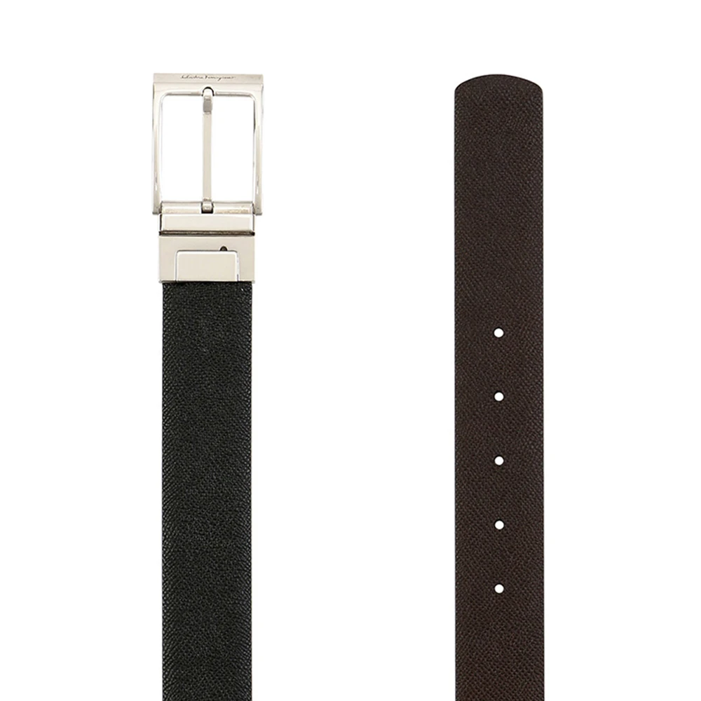 商品Salvatore Ferragamo|SALVATORE FERRAGAMO 男士黑色腰带 67-9077-585840【包装随机，部分无包装盒】,价格¥2032,第1张图片