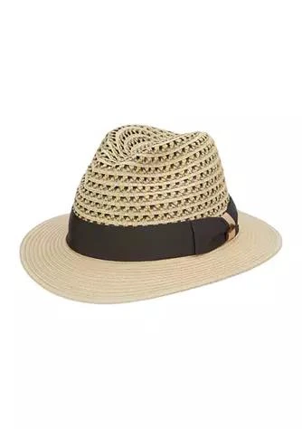 商品SCALA|Two Tone Braided Safari Hat,价格¥562,第1张图片