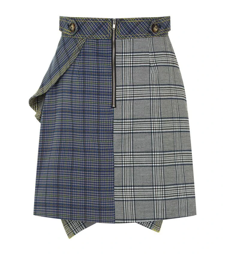商品Self Portrait|Flounced Check Skirt,价格¥2343,第2张图片详细描述