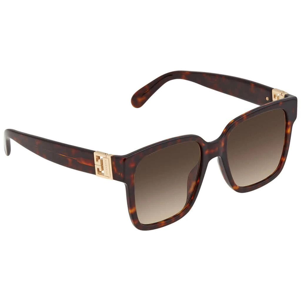 商品Givenchy|Brown Gradient Square Ladies Sunglasses GV 7141/G/S 0086/HA 53,价格¥969,第1张图片