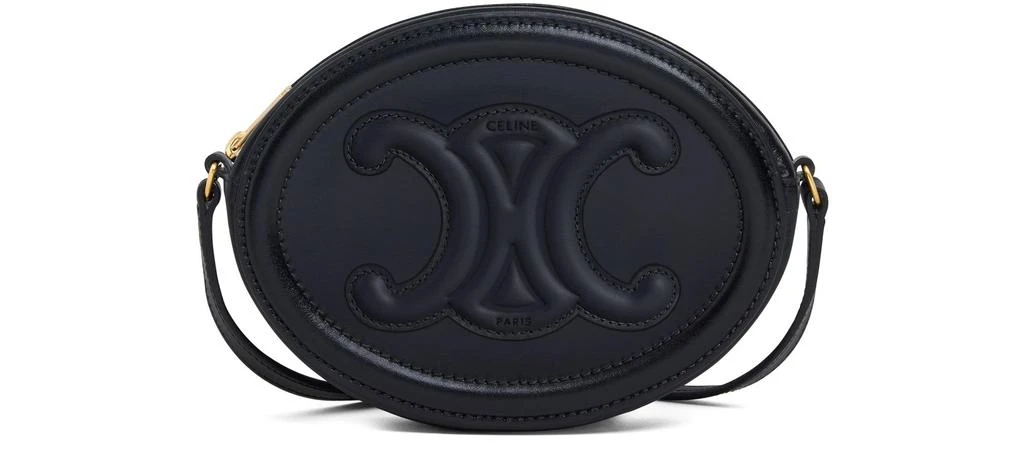 商品Celine|Crossbody oval Triomphe purse in smooth calfskin,价格¥10882,第1张图片