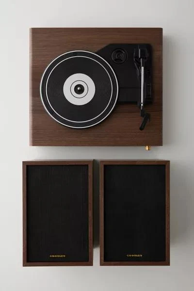 商品Crosley|Crosley Alto Record Player & Speakers Shelf System,价格¥1139,第4张图片详细描述