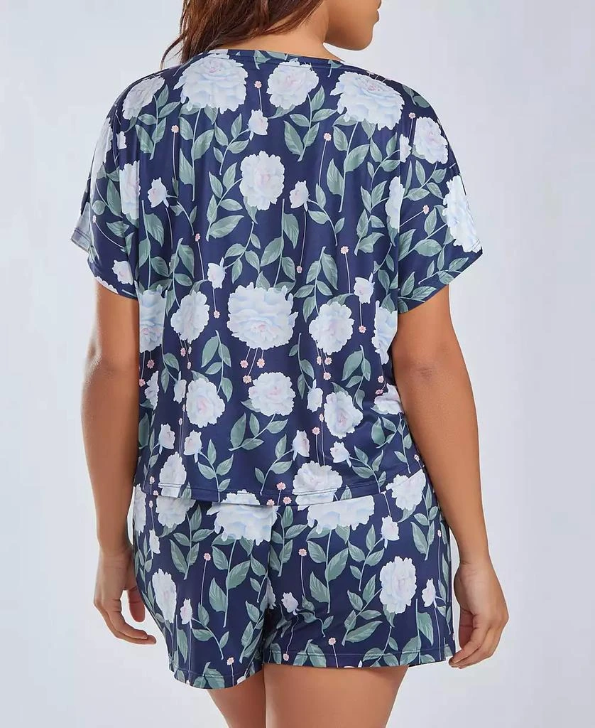 商品iCollection|Plus Size Ultra Soft 2 Piece Top and Shorts Pajama Set,价格¥408,第2张图片详细描述