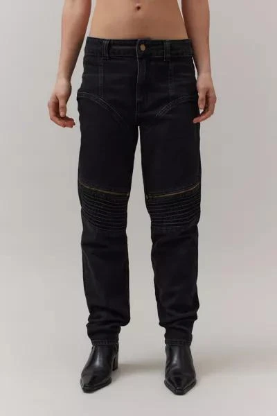 商品BDG|BDG Slim Straight Moto Jean,价格¥453,第2张图片详细描述