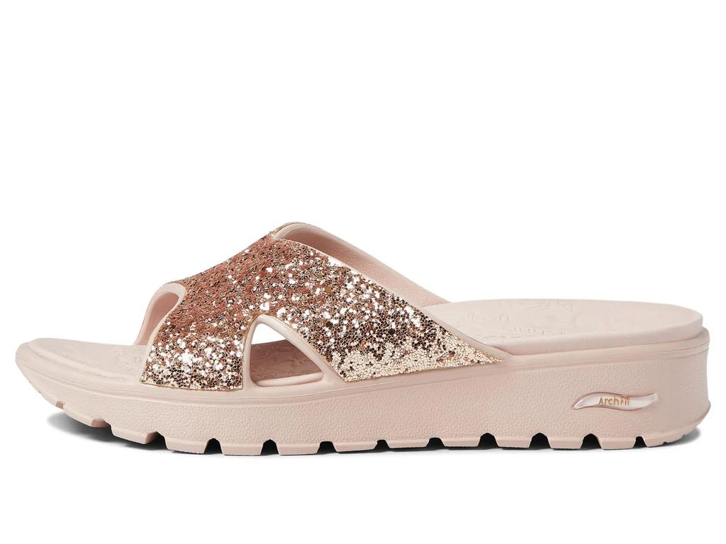 商品SKECHERS|Foamies Arch Fit Footsteps Glitter Cross Band Slide,价格¥402,第4张图片详细描述