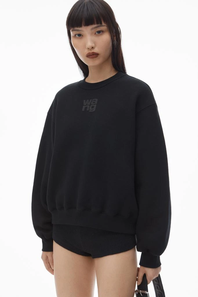 商品Alexander Wang|PUFF LOGO SWEATSHIRT IN STRUCTURED TERRY,价格¥2219,第3张图片详细描述