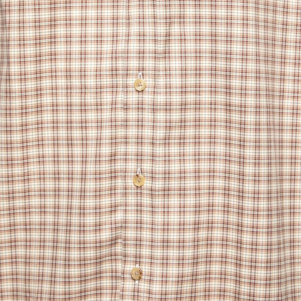 商品Ralph Lauren|Ralph Lauren Purple Label Brown Checkered Cotton Button Front Shirt XXL,价格¥808,第3张图片详细描述