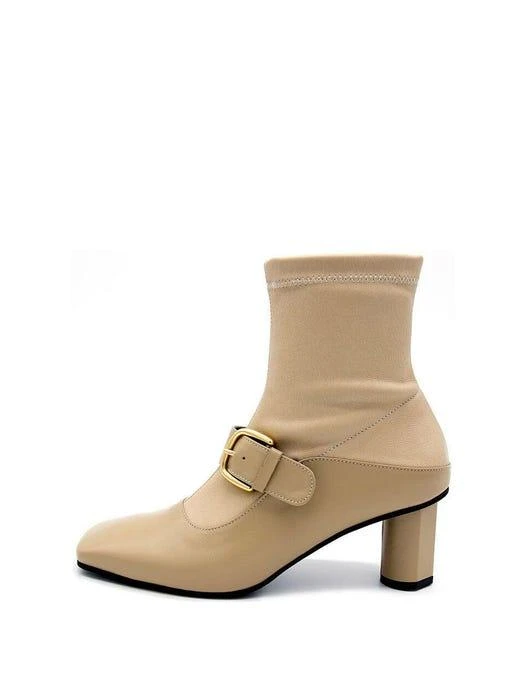 商品NONETHELESS|Mary-Jane Socks Boots_Beige,价格¥1737,第3张图片详细描述