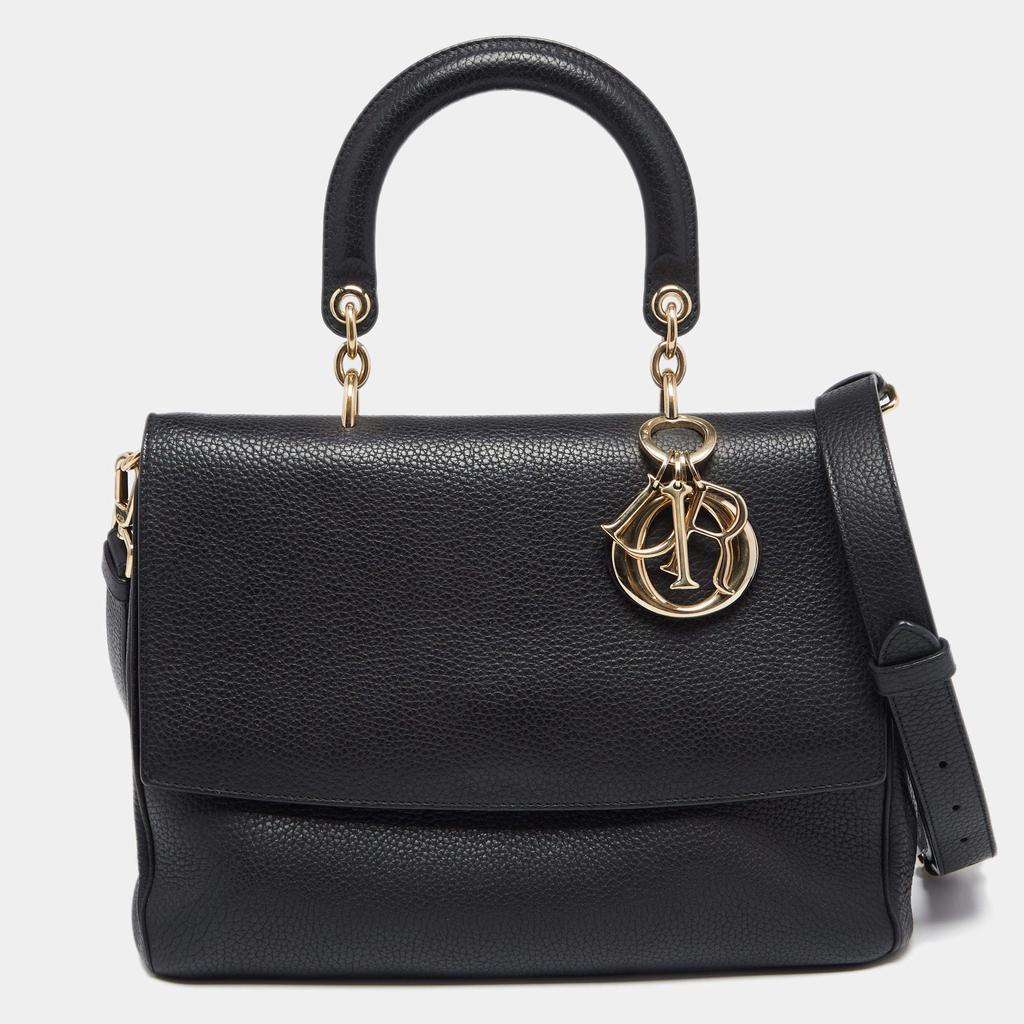 商品[二手商品] Dior|Dior Black Leather Medium Be Dior Flap Bag,价格¥9496,第1张图片