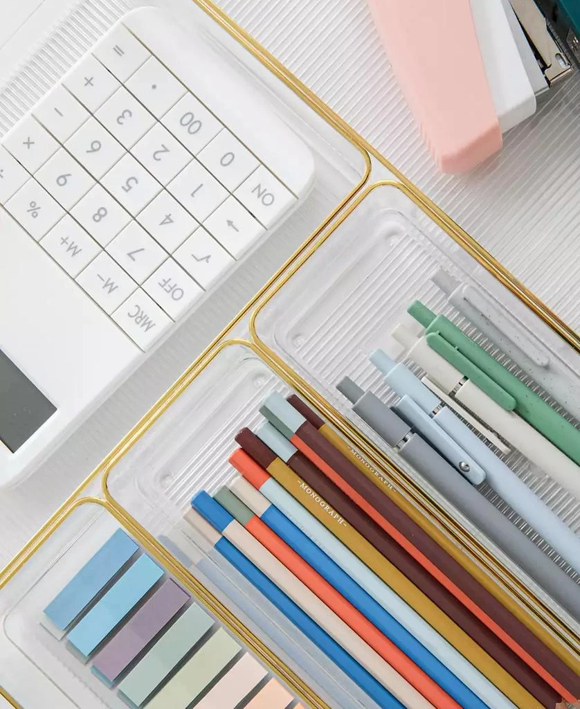 Kerry Plastic Stackable Office Desk Drawer Organizers, Various Sizes, 5 Compartments 商品