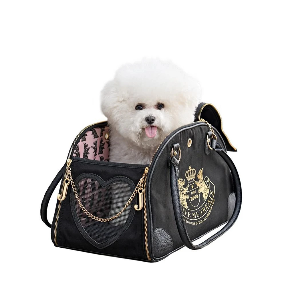 商品Juicy Couture|Give Me Treats Pet Carrier Stylish Travel Bag for Small Dogs and Cats,价格¥914,第4张图片详细描述