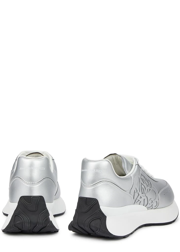 商品Alexander McQueen|Sprint Runner metallic leather sneakers,价格¥2599,第3张图片详细描述