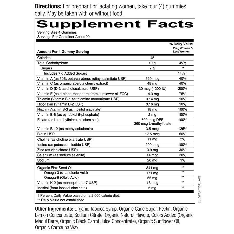 商品SmartyPants|Organic Prenatal Dietary Supplement,价格¥200,第3张图片详细描述