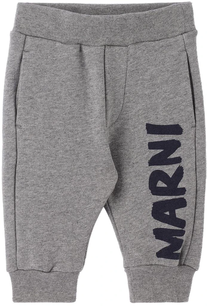 商品Marni|Baby Gray Logo Track Pants,价格¥388,第1张图片