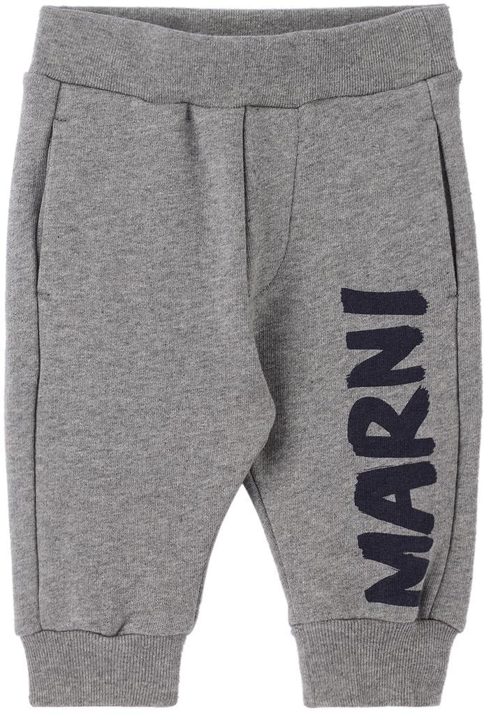 商品Marni|Baby Gray Logo Track Pants,价格¥533,第1张图片