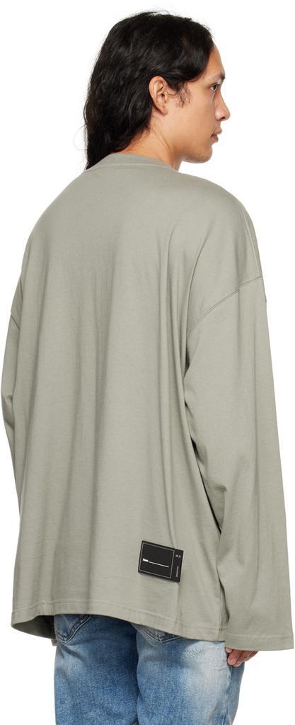 商品We11done|Khaki Bonded Long Sleeve T-Shirt,价格¥562,第5张图片详细描述