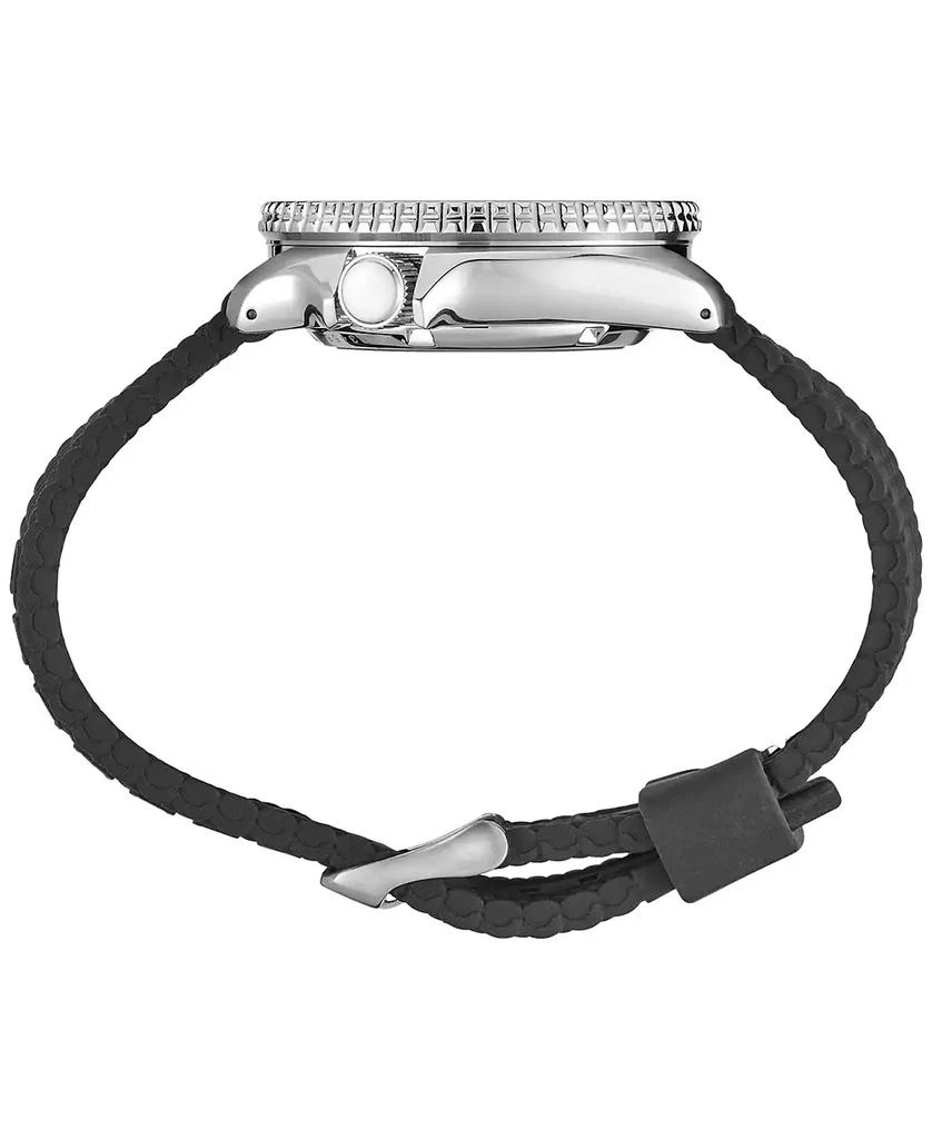 商品Seiko|Men's Automatic 5 Sports Black Silicone Strap Watch 43mm,价格¥2419,第2张图片详细描述