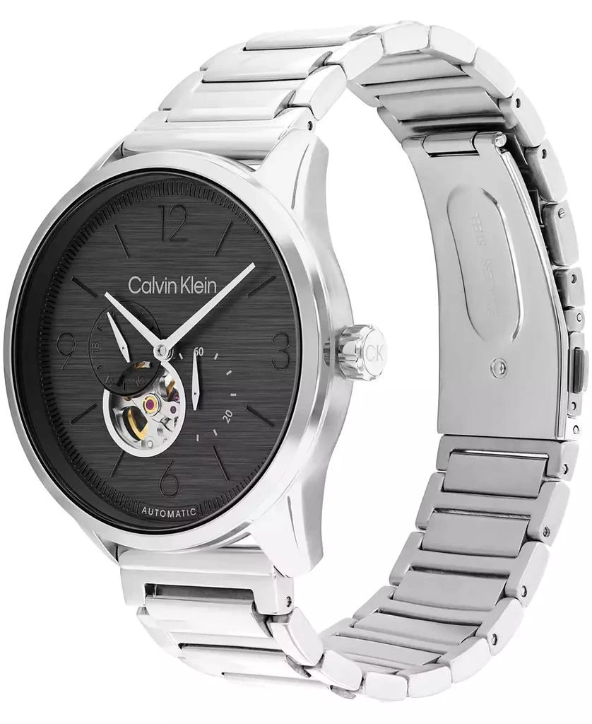 商品Calvin Klein|Men's Automatic Silver Stainless Steel Bracelet Watch 44mm,价格¥1676,第2张图片详细描述