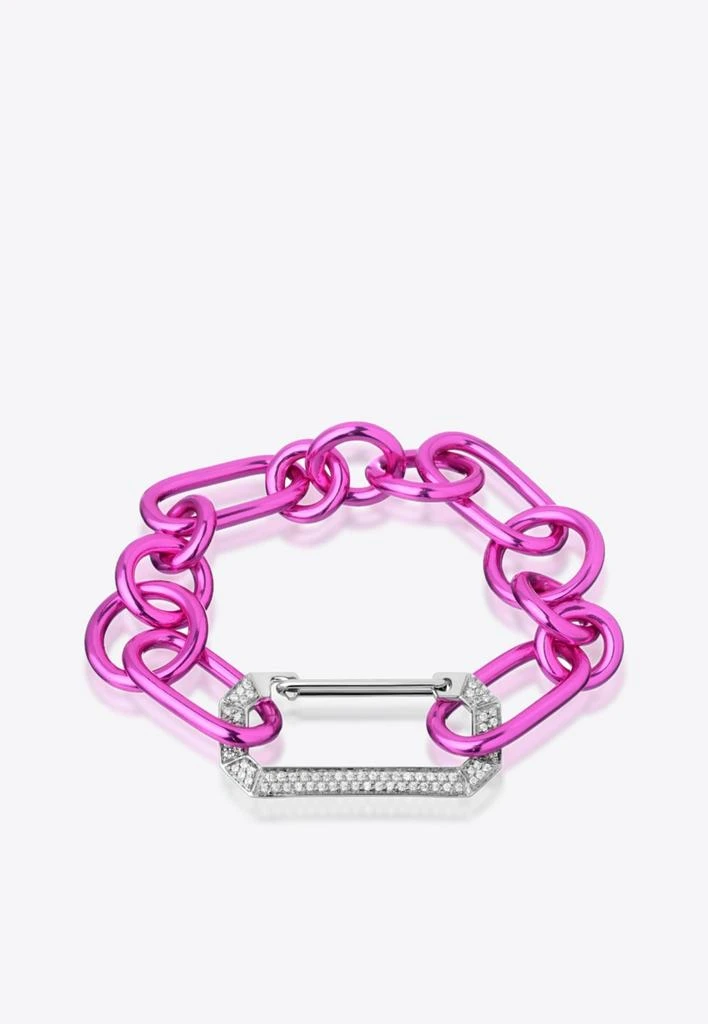 商品EÉRA|Special Order - Lucy Metallic Bracelet in Silver and White Gold with Diamonds,价格¥56442,第1张图片