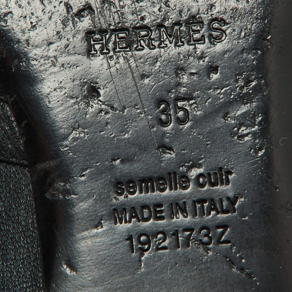 Hermes Black Leather Oz Mules Size 35 商品