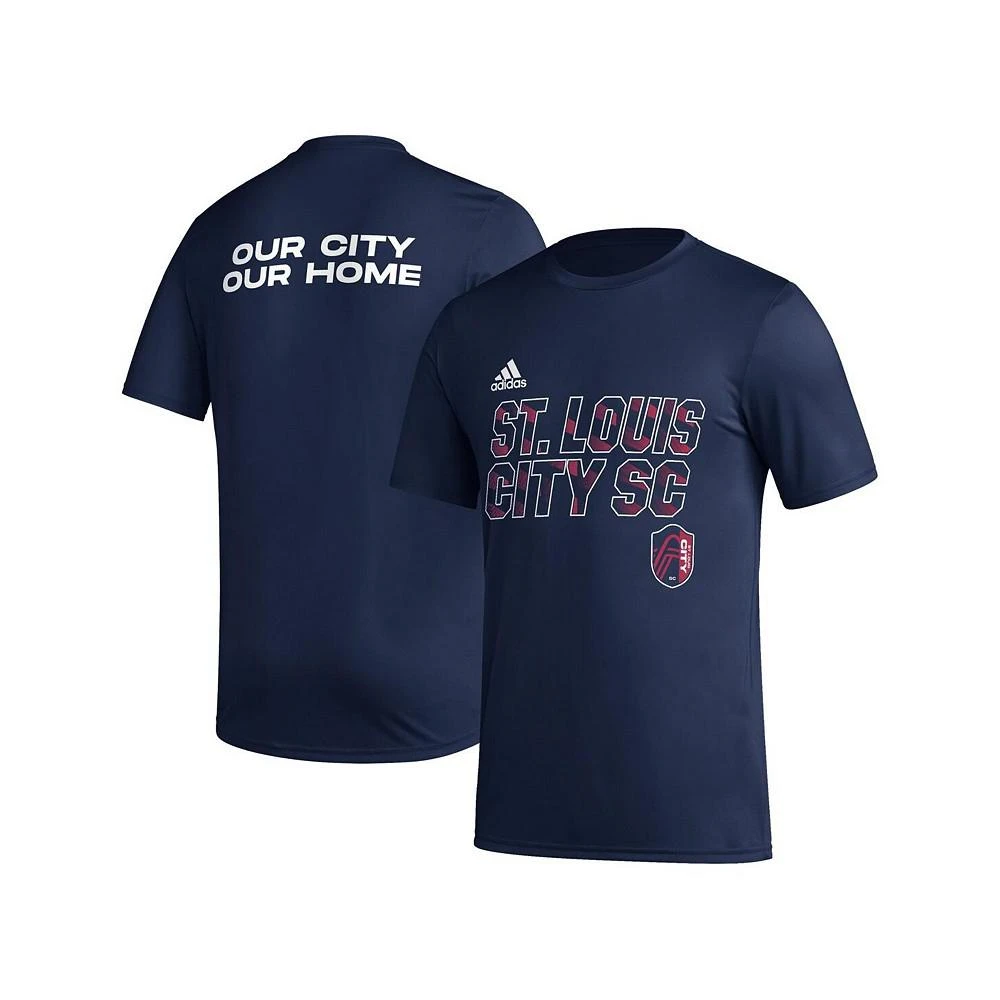 商品Adidas|Men's Navy St. Louis City SC Team Jersey Hook AEROREADY T-shirt,价格¥220,第1张图片