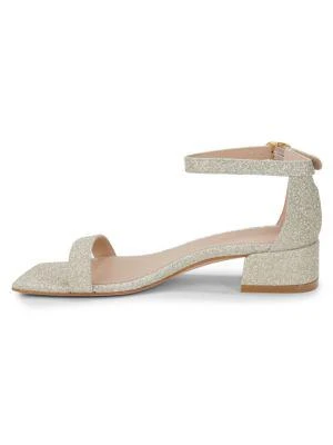 商品Stuart Weitzman|Nudist June Glitter Sandals,价格¥865,第4张图片详细描述