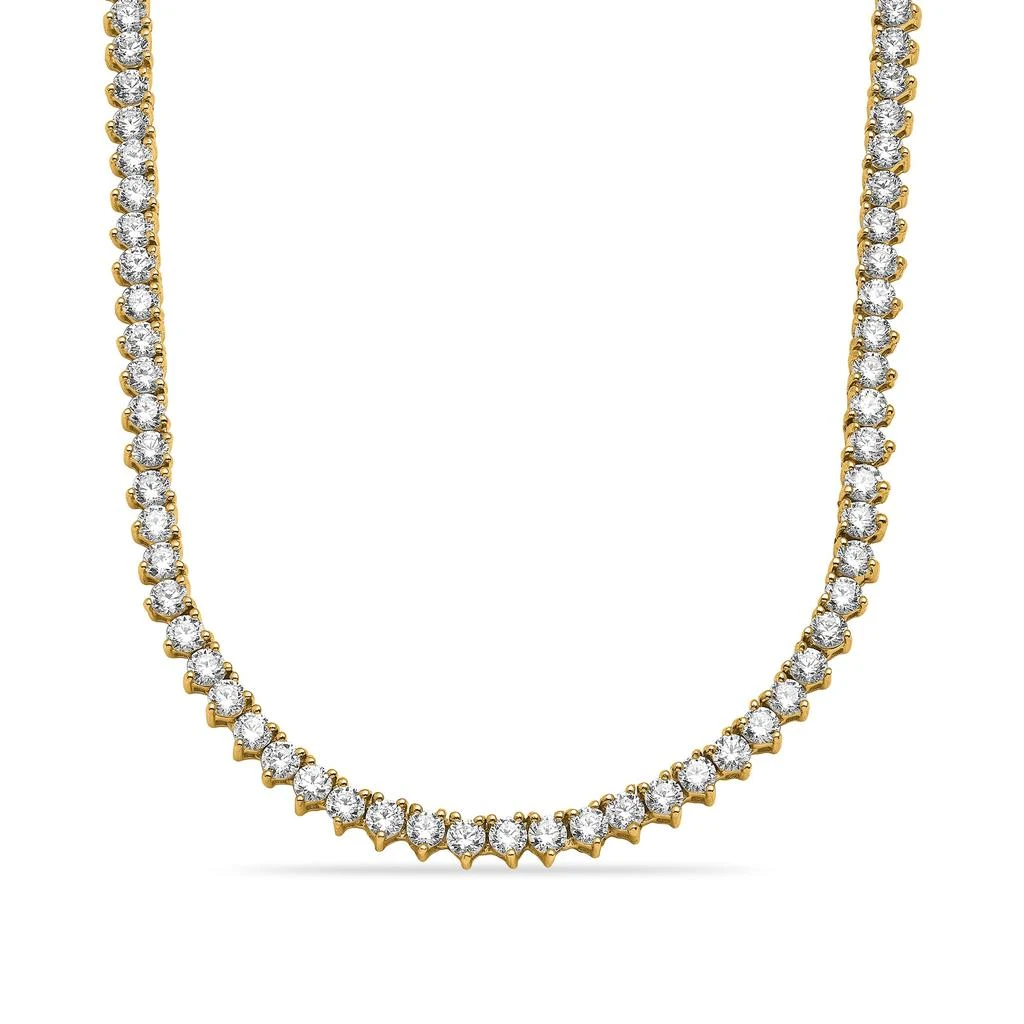 商品Diamond2Deal|14K Gold Lab Grown Diamond Straight Line Tennis Necklace 18" 3 Ct,价格¥29141,第1张图片