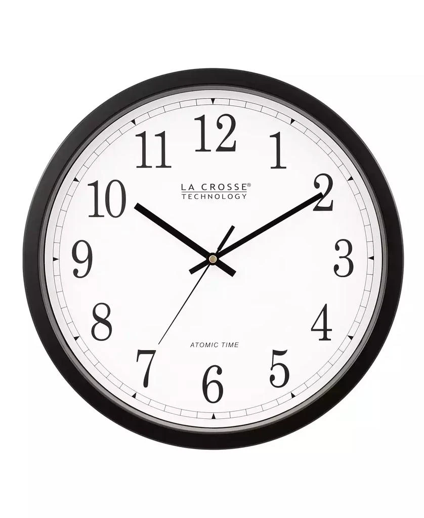 商品La Crosse Technology|14" Black Atomic Analog Wall Clock,价格¥390,第1张图片