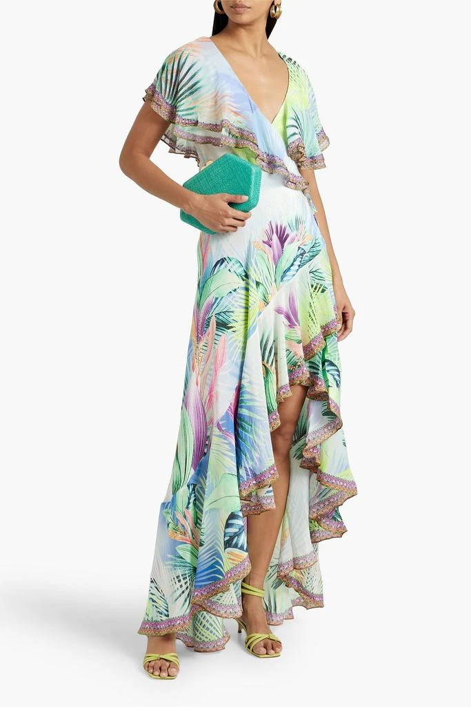 商品Camilla|Ruffled printed silk crepe de chine wrap dress,价格¥1416,第2张图片详细描述