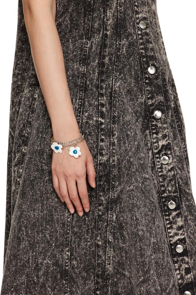 商品Marni|Silver Multi Chain Flower Bracelet,价格¥2347,第5张图片详细描述