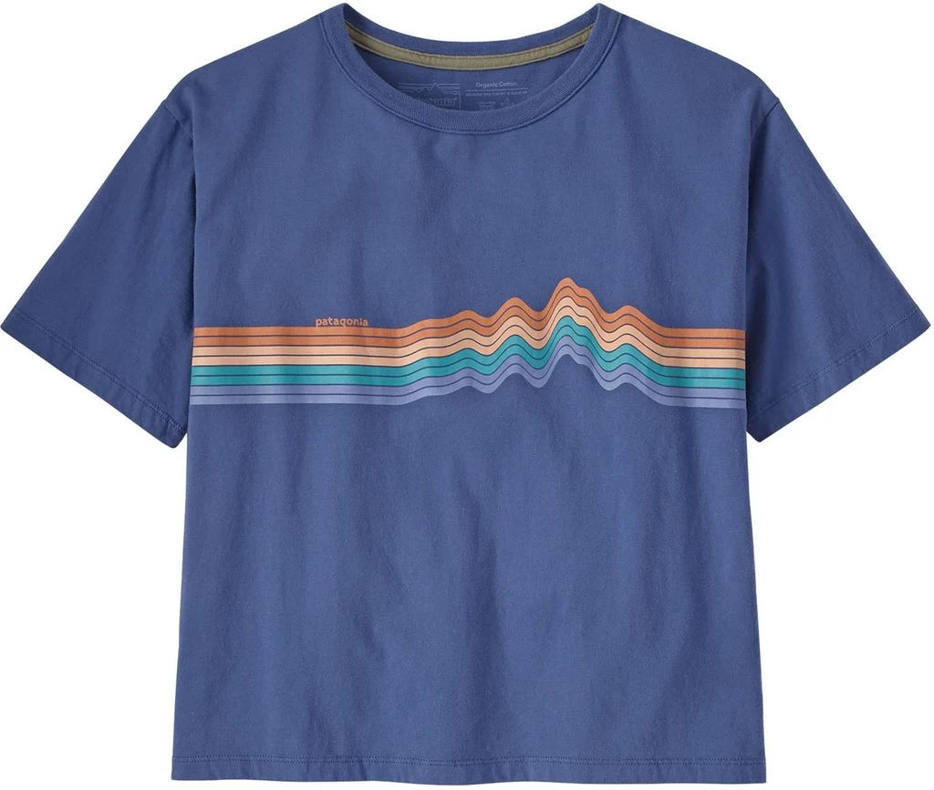商品Patagonia|Patagonia Women's Ridge Rise Stripe Organic Easy Cut T-Shirt,价格¥205,第1张图片