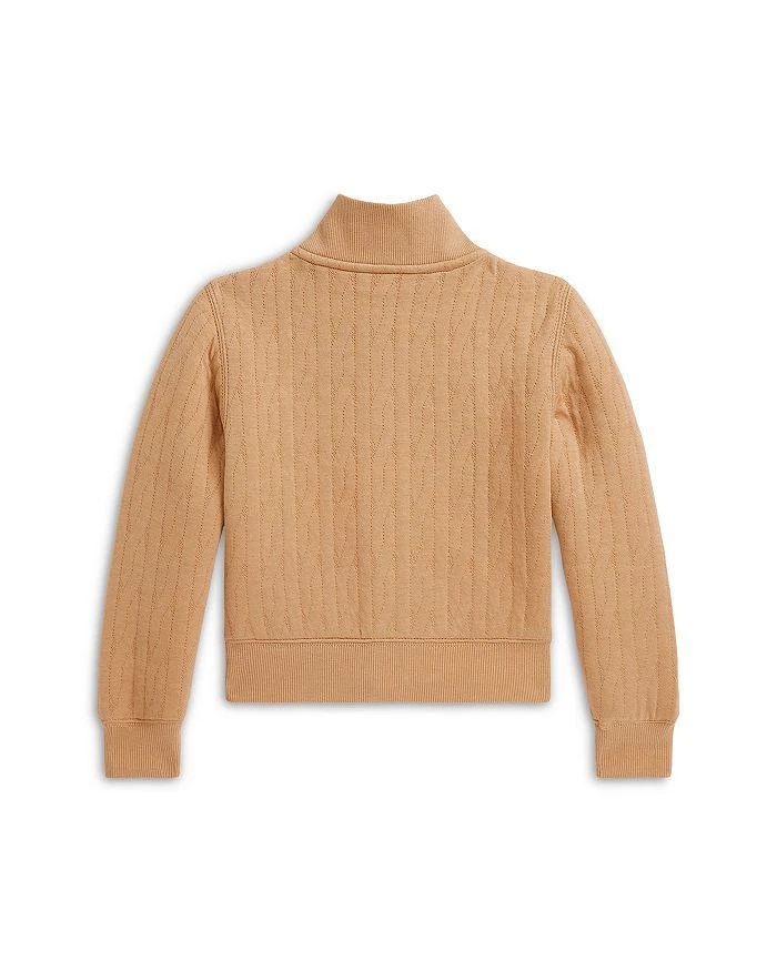 商品Ralph Lauren|Girls' Quilted Cable Motif Jacket - Little Kid,价格¥584,第2张图片详细描述