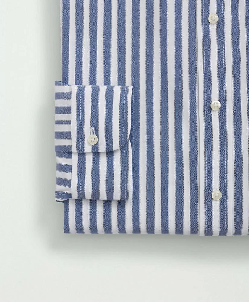 商品Brooks Brothers|Big & Tall Stretch Supima® Cotton Non-Iron Pinpoint Club Collar, Striped Dress Shirt,价格¥1164,第3张图片详细描述