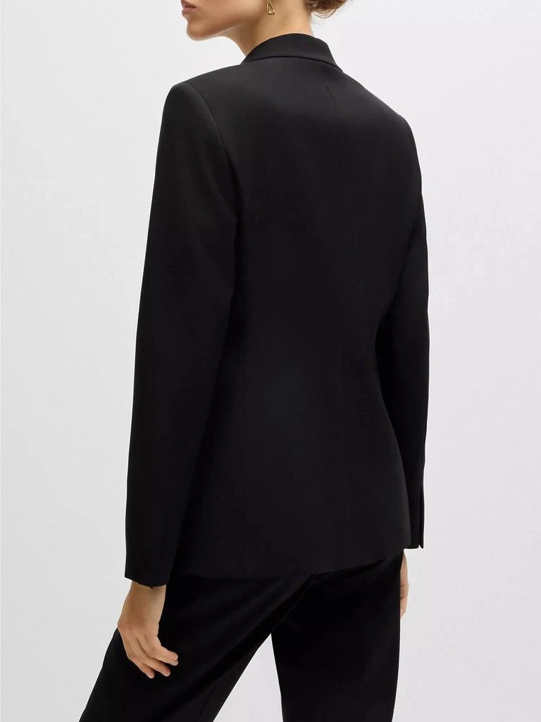 商品Hugo Boss|Regular-Fit Jacket In Virgin Wool With Slit Cuffs,价格¥4458,第4张图片详细描述