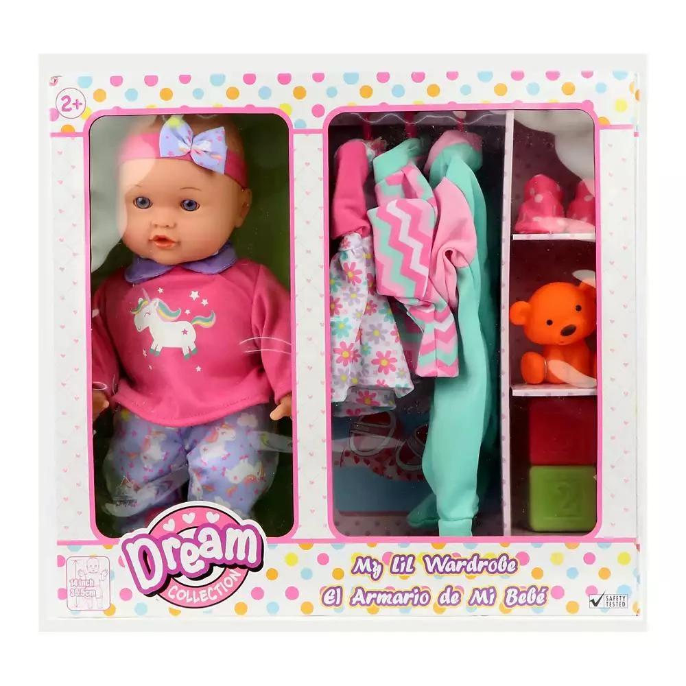 商品Redbox|Dream Collection 14 Inch My Lil Wardrobe Baby Doll Set,价格¥156,第1张图片