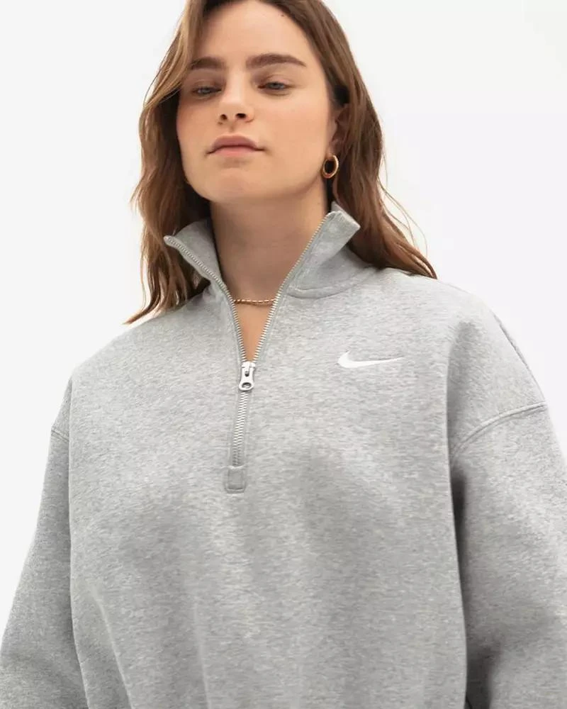商品NIKE|Nike Women's Sportswear Phoenix Fleece Oversized 1/2-Zip Crop Sweatshirt,价格¥276,第3张图片详细描述