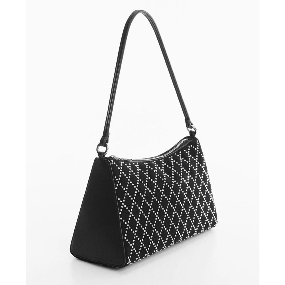 商品Mango|Women's Rhinestone Rhombus Shoulder Bag,价格¥524,第2张图片详细描述