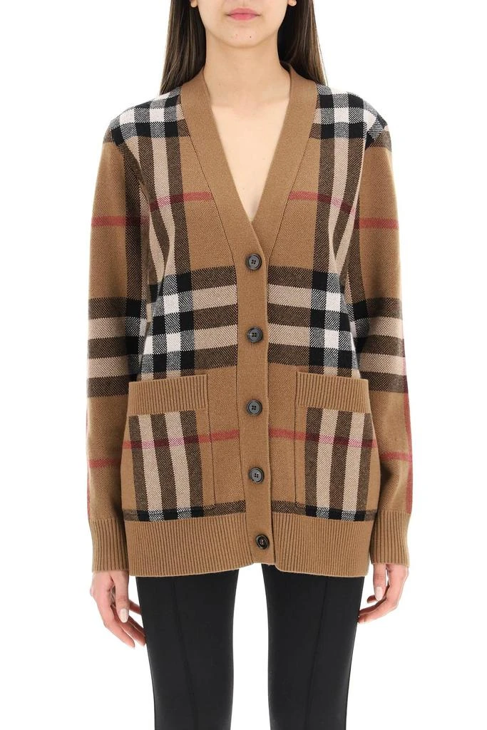 商品Burberry|Burberry Willah Tartan Wool And Cashmere Cardigan,价格¥6527,第2张图片详细描述